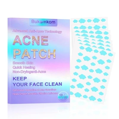Image of Bukamkom Pimple Patches for Face,Hydrocolloid Salicylic Acid Acne Covers Acne,Blackheads,Zit Pimples,and Pimples,Cute Contains and Tea Tree Oil (360 pieces)