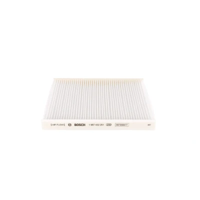 Image of 50511785, 71775822, 77365352, T1010418C Pollen Filter BOSCH 1 987 432 251 Particulate 230mm 200mm 21mm ALFA ROMEO: Giulietta Hatchback