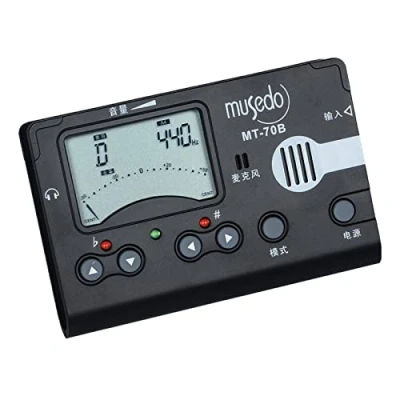 Image of Professional Tuner Clip On With Sound Pickup Tuning Tools Battery Powered LCD Display