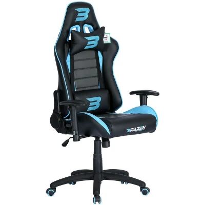 Image of BraZen Sentinel PC Chairs Gaming Chair for Adults Ergonomic Office Computer Adult Video Game Gamer Blue
