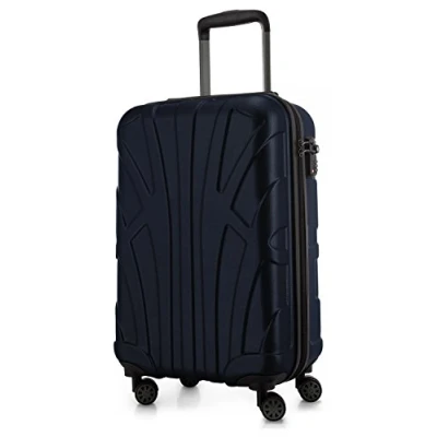 Image of Suitline Hand Luggage, Cabin Trolley, Hardshell Suitcase, 100% ABS, 55 cm, 34 liters, Darkblue