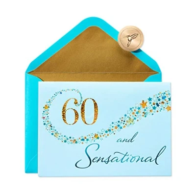 Image of Papyrus 60th Birthday Card (60 And Sensational) 6811181 Multicolored