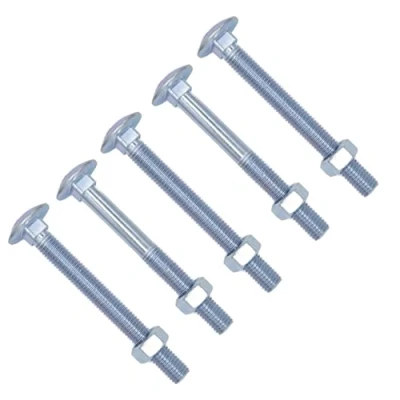 Image of TERF® M6 X 150mm Cup Square Carriage Bolt and Nut (6mm) Coach Bolts with Hexagon Nuts Pack of 10