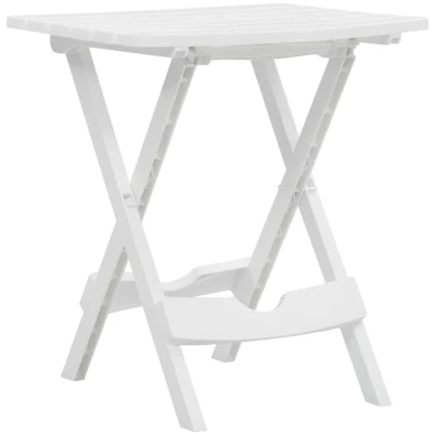 Image of vidaXL Folding Garden Table 45.5x38.5x50 cm White