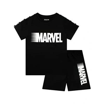 Image of Marvel Boys Short Pyjamas Black 8 9 Years
