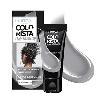 Image of L&#039;Oreal Colorista Hair Makeup Silver Grey Brunette Temporary Colour 30ml