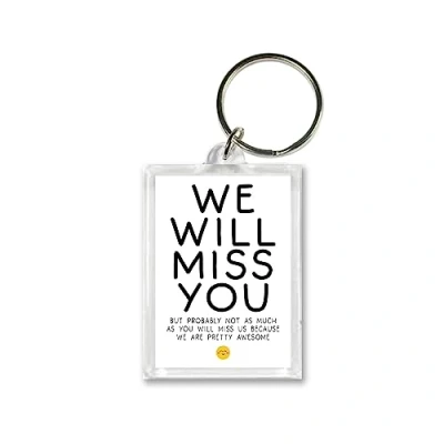 Image of Rib ticklerz Funny Leaving Work Gift Keyring We Will Miss You For Colleague New Job Gifts Good Luck Farewell Bye Banter KR153