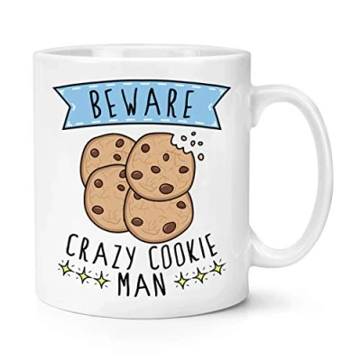 Image of Beware Crazy Cookie Man 10oz Mug Cup