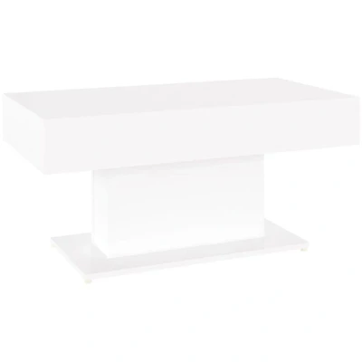 Image of vidaXL Coffee Table White Finish, Engineered Wood, Scandinavian Design Simple, Modern Living Room Furniture with Easy Assembly