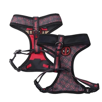 Image of CERDÁ LIFE&#039;S LITTLE MOMENTS For Fan Pets Deadpool XXS XS Dog Harness Official Disney Marvel® Licensed