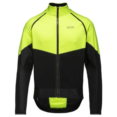 Image of GORE WEAR Men&#039;s Cycling Jacket Phantom, TEX INFINIUM, Neon Yellow/Black, XL