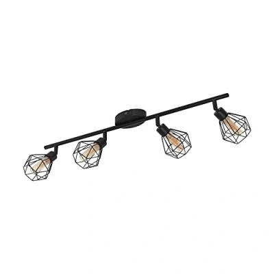 Image of Eglo Lighting Zapata 4 Lamp Spotlight Bar Black