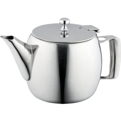 Image of Grunwerg Universal 9000 Series 18/8 Stainless Steel Mirror Polished Tea Pot with Cool Touch Hollow Handle, 20oz