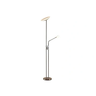 Image of Lindby LED uplighter Jonne with reading arm, dimmable, round