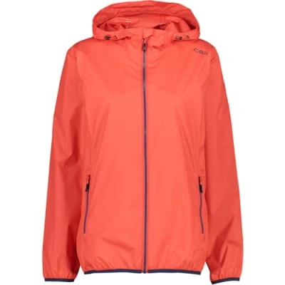 Image of CMP Woman Jacket Rain Fix Hood, RedKiss, XS
