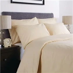Image of Mitre Comfort Percale Flat Sheet Oatmeal King Size