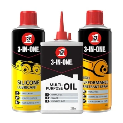 Image of 3 IN ONE Home Bundle Multipurpose Drip Oil, Silicone Lubricant Spray and Penetrant