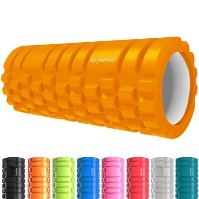 Image of Foam Roller and Massage by KG Physio for Legs, Back Arms Ultra Lightweight Core Muscle Essential to Release Deep Tension 13&quot;x5&quot; Long
