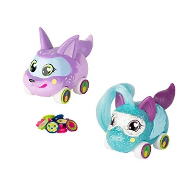 Image of Ritzy Rollerz Cute Collectable Animal Girls&#039; Toy Cars with Surprise Charms, Frenchy Braid &amp; Donut Dani Besties, Girls Playset for 4 5 6 7 8 Year Old