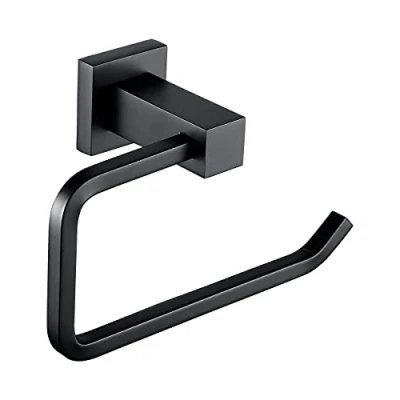 Image of Square Toilet Paper Roll Holder Matte Black
