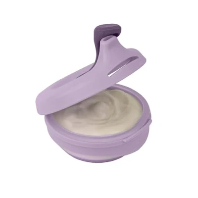 Image of b.box Fill + Feed Reusable Baby &amp; Toddler Food Pouch Silicone Pouch, Plastic Lid Dishwasher Microwave Safe BPA Free from 4m+ 110ml/3.7