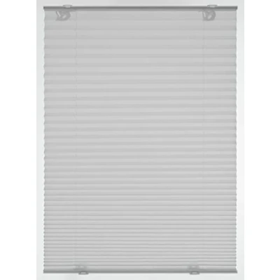 Image of Gardinia Solo Pleated Blind with Suction Cups, Opaque Folding Blind, All Mounting Parts Included, 2 Operating Rails Made of Aluminium, Grey, 50 x 130 cm (W H)