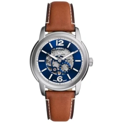 Image of Fossil Heritage Mens Brown Watch ME3263 Leather (archived) One Size