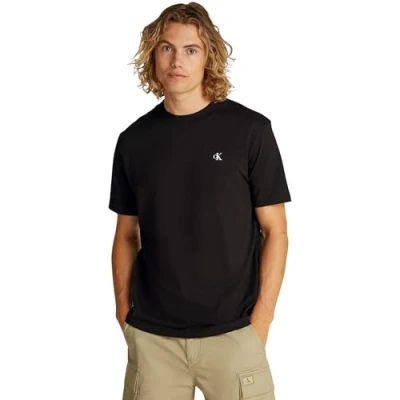 Image of Calvin Klein Jeans Painted TEE Print Tshirt, Men&#039;s, Size: Large, Black