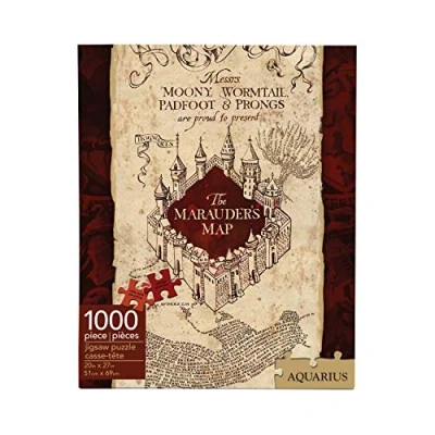 Image of AQUARIUS 65284 Harry Potter Marauders Map Jigsaw Puzzle, Multicolor, 1000