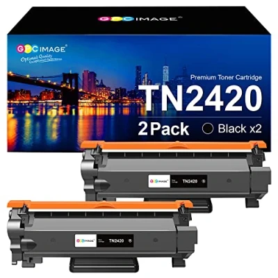 Image of GPC Image TN2420 TN 2420 Compatible Toner Cartridges for Brother TN2410 2410 DCP L2510D L2530DW L2550DN HL L2310D L2350DW L2357DW L2370DN L2375DW MFC L2710DN L2710DW L2730DW L2750D(2 Black)
