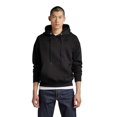 Image of G STAR RAW Men&#039;s Velcro Loose Hoodie, black (dk D22753 A971 6484), XS