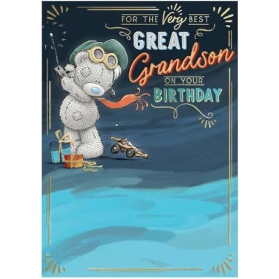 Image of Me To You Tatty Teddy For the Very Best Grandson Birthday Card