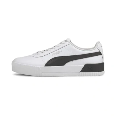 Image of PUMA Women&#039;s Carina L Sneaker, White Black Silver, 3.5 UK