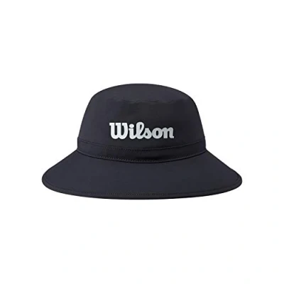 Image of Wilson Unisex Golf RAIN Cap, HAT, Nylon, Black, One size fits all, WGH700025