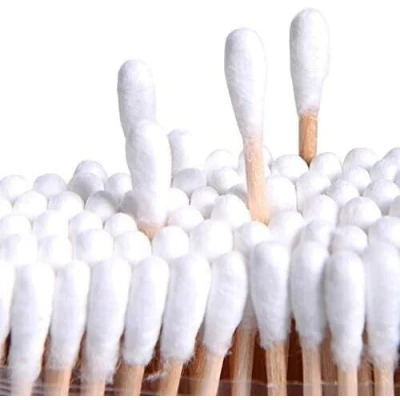 Image of 1000 ECO Friendly Bamboo Cotton Buds Wooden Makeup Ear Swabs Biodegradable Vegan