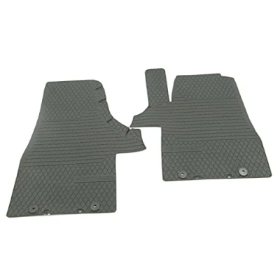 Image of Volkswagen 7H1061502B82V All Weather Mats 2 x Rubber Front Original T5/T6 Floor Black with Lettering