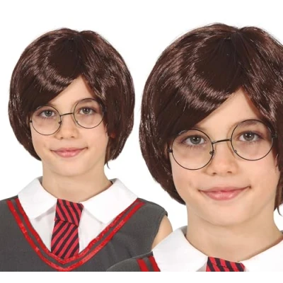 Image of FIESTAS GUIRCA, S.L. Wizard Harry Wig for Children
