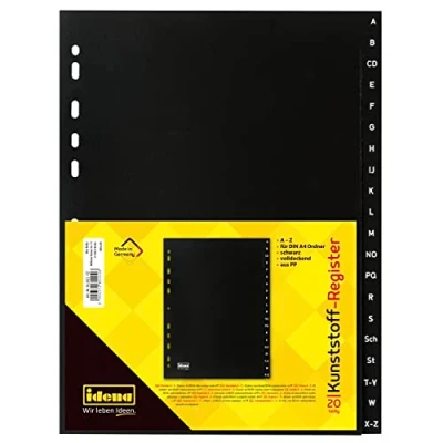 Image of Idena 302022 A Z Folder Dividers, DIN A4, Pack of 20