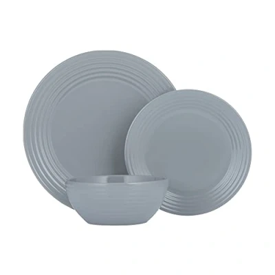 Image of Typhoon Living Grey 12 Piece Dinnerware Set