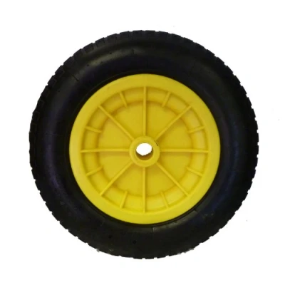Image of 14&quot; (3.25/3.00 8) Pneumatic Wheelbarrow Wheel (YELLOW) Launching Trolley With 3.25/3.00 8 tyre