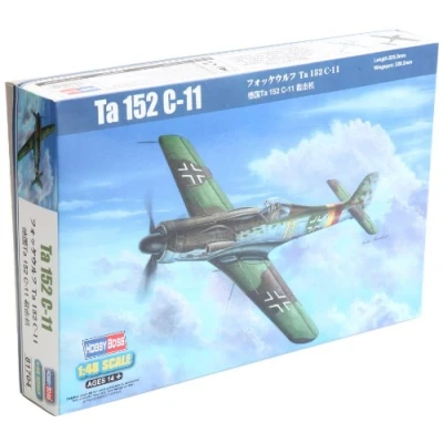 Image of Hobbyboss 1:48 Scale Focke Wulf Ta 152 C 11 Assembly Kit, 22.5 x 30.1 8.3 centimetres