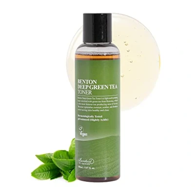 Image of BENTON Deep Green Tea Toner 150ml (5.07 fl.oz) for Face Sensitive Skin Korean Oily