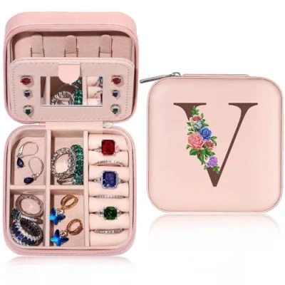 Image of TINGN Travel jewellery Case, Organiser, Stackers Box, Bridesmaid Gift, Personalised box V