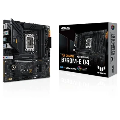 Image of Asus TUF GAMING B760M E D4, Intel B760, 1700, Micro ATX, 4 DDR4, HDMI, DP, 2.5G LAN, PCIe4, 2x M.2