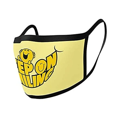 Image of Pyramid International Mr Men (Mr Happy) Face Covering, Multi