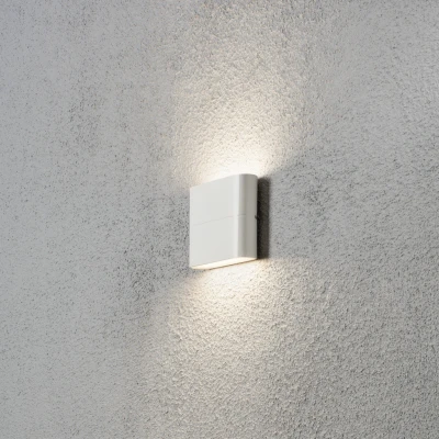 Image of Chieri Outdoor Modern Up Down Wall Lamp, White, 2x 3W High Power LED, IP54