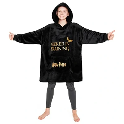Image of Harry Potter Oversized Blanket Hoodie for Kids and Teens (Black)