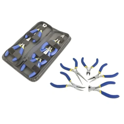 Image of Toolzone 5 Piece Mini Plier Set Double Dipped Handles