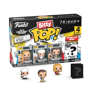 Image of Funko Bitty POP! Friends and A Surprise Mystery Mini Figure 0.9 Inch (2.2 Cm) Collectable Stackable Display Shelf Included Gift Idea Party Bags Stocking Cake Topper Tiny