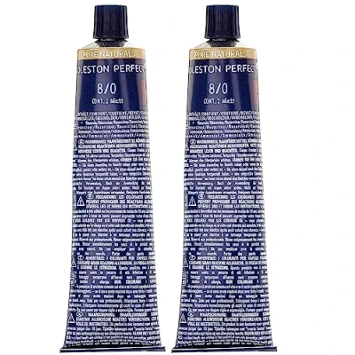 Image of Wella Koleston Perfect ME+ Pure Naturals 8/0 Light Blonde 60 ml Pack of 2